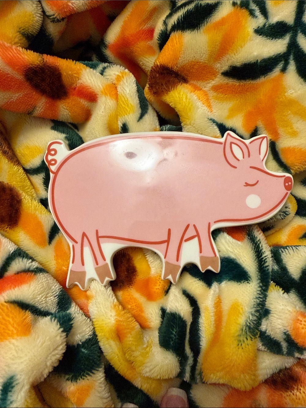 Happy Everything mini Pink Pig Decorative  attachment Home Accent